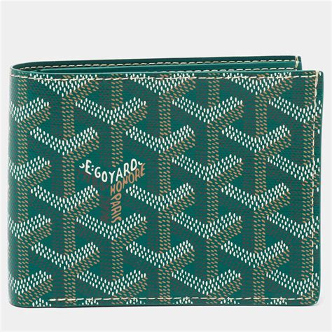 goyard green mens wallet